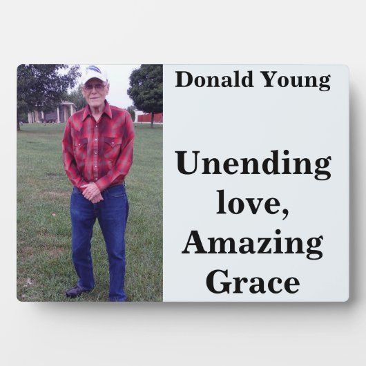 Foto Plaque, Memorial Custom Fotoplaat (voorkant)