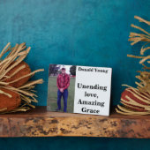 Foto Plaque, Memorial Custom Fotoplaat (Zijkant)