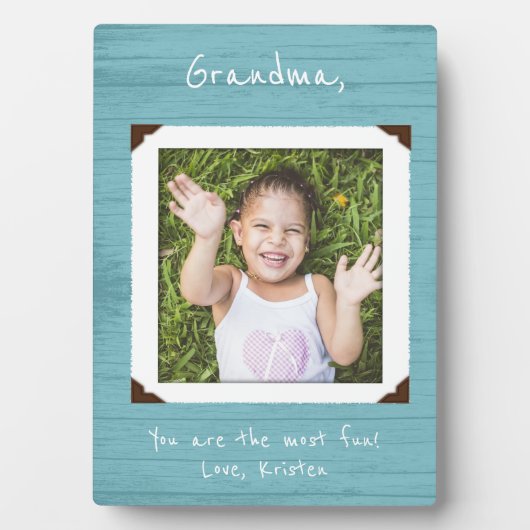 Foto Plaque omhuld voor opa / opa Fotoplaat (voorkant)