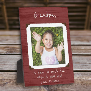 Foto Plaque omhuld voor opa / opa Fotoplaat