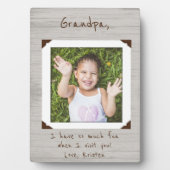Foto Plaque omhuld voor opa / opa Fotoplaat (voorkant)