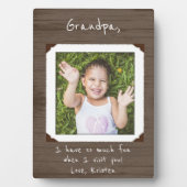 Foto Plaque omhuld voor opa / opa Fotoplaat (voorkant)