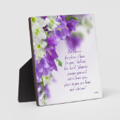 Foto Plaque—Purple Flowers-Vert Jer 29:11 Fotoplaat (Voorkant)