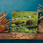 Foto Plaque-Yellowstone Buffalo Fotoplaat (Zijkant)