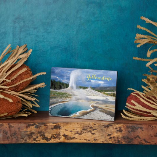 Foto Plaque-Yellowstone Geyser Fotoplaat (Zijkant)