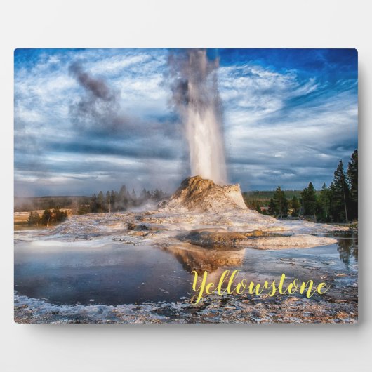 Foto Plaque-Yellowstone Geyser Fotoplaat (Voorkant)