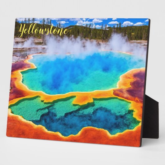 Foto Plaque-Yellowstone thermische hot pot Fotoplaat (Zijkant)