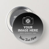 Foto Plus Aangepast Bericht Ronde Button 7,6 Cm (Voorkant /achterkant)
