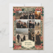 Foto  Poinsettia Scrollwork Feestdagenkaart (Voorkant)