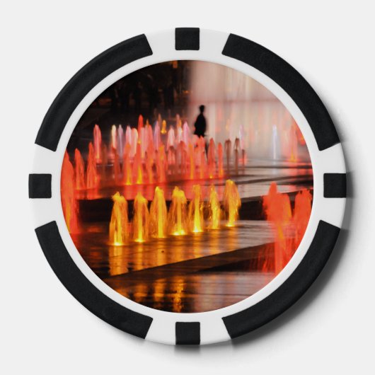 Foto-pokergspel, man poker chips (Voorkant)