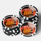 Foto-pokergspel, man poker chips (Opstapeling)