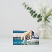 Foto Polar Beer Blue White Natuur Visitekaartje (Staand voorkant)