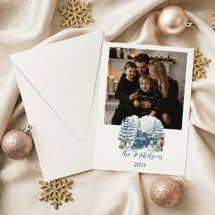 Foto Polar Express Familie Kerstmis Feestdagenkaart
