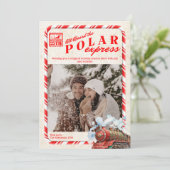 Foto Polar Express Kerstmis Feestdagenkaart (Staand voorkant)