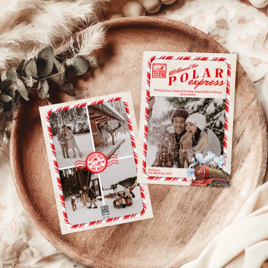 Foto Polar Express Kerstmis Feestdagenkaart