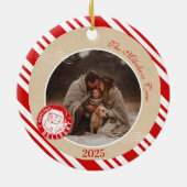 Foto Polar Express Kerstmis  Keramisch Ornament (Achterkant)
