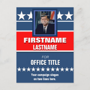 Foto politieke campagne toevoegen briefkaart