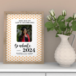 Foto Polka Dots Graduation Party Welkom Poster