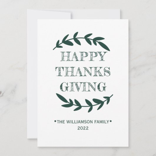 Foto Pompoen Fijne Thanksgiving Vakantie Feestdagenkaart (Voorkant)