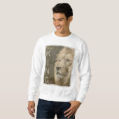 Foto Pop Art Lion Hoofd koning Moderne Mannen Trui (Voorkant volledig)