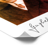 Foto: Portret and Signature of Guglielmo Marconi Poster (Hoek)