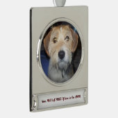 FOTO POTEN VAN GRATIE Koesterende Herinneringen Verzilverd Banner Ornament (Rechts)