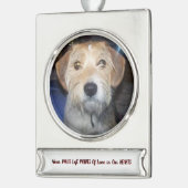 FOTO POTEN VAN GRATIE Koesterende Herinneringen Verzilverd Banner Ornament (Links)