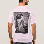 Foto potlood tekening voor elke gelegenheid t-shirt (Achterkant)