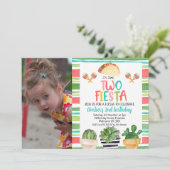 Foto Potted Cactus Time Two Fiesta Verjaardag Kaart (Staand voorkant)