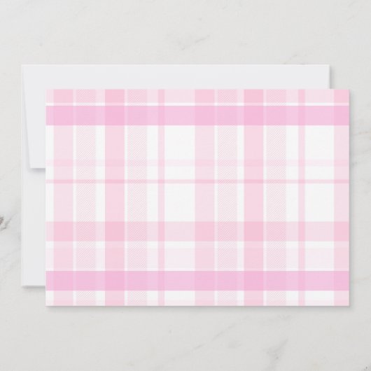 Foto Preppy Coquette Pink Bow Afstuderen Aankondiging (Achterkant)