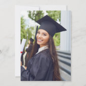 Foto Preppy Coquette Pink Bow Afstuderen Kaart (Achterkant)