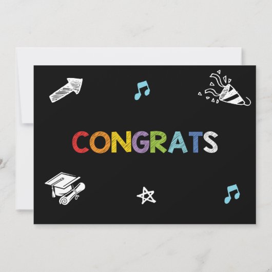 Foto Preschool Afstuderen Photo Party Kaart (Achterkant)