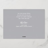 Foto Prettig Kerst Script Folie Feestdagenkaart (Achterkant)