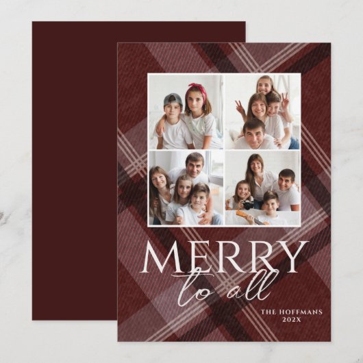 Foto Prettig Kerstfeest Bourgondië Feestdagenkaart (Voorkant / Achterkant)