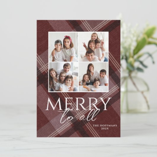 Foto Prettig Kerstfeest Bourgondië Feestdagenkaart (Staand voorkant)