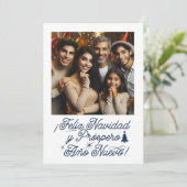 Foto Prettig Kerstfeest & een Gelukkig Nieuwjaar Kaart (Staand voorkant)