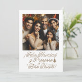 Foto Prettig Kerstfeest & een Gelukkig Nieuwjaar Kaart (Staand voorkant)