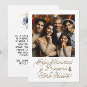 Foto Prettig Kerstfeest & een Gelukkig Nieuwjaar Kaart (Voorkant / Achterkant)