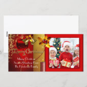 Foto Prettig kerstfeest Familie Feestdagenkaart (Voorkant / Achterkant)