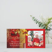 Foto Prettig kerstfeest Familie Feestdagenkaart (Staand voorkant)