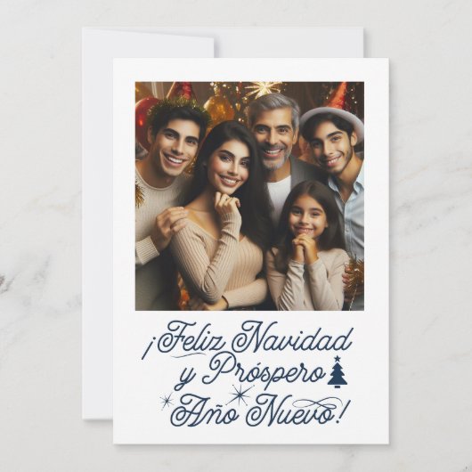 Foto Prettig Kerstfeest & Gelukkig Nieuwjaar Kaart (Voorkant)