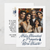 Foto Prettig Kerstfeest & Gelukkig Nieuwjaar Kaart (Voorkant / Achterkant)