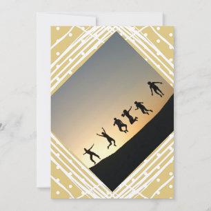 Foto prettig kerstfeest met familienaam beige feestdagenkaart