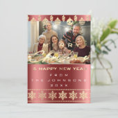 Foto prettig kerstfeest nieuwjaar Bourgogne Feestdagenkaart (Staand voorkant)