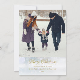 Foto Prettig Kerstmis Elegante Winter Vorst Feestdagenkaart