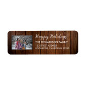 Foto Prettige feestdagen Kerstmis Etiket (Voorkant)