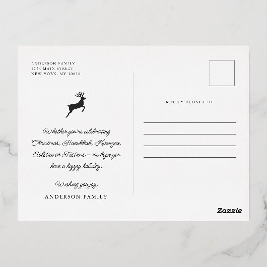 Foto Prettige feestdagen Pset Pattern (Achterkant)