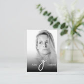 *~* Foto Professional Simple AP31 QR Minimal Visitekaartje (Staand voorkant)