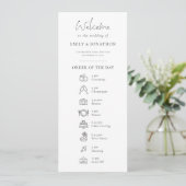 Foto Programma Icoon met Menu Bruiloft (Staand voorkant)