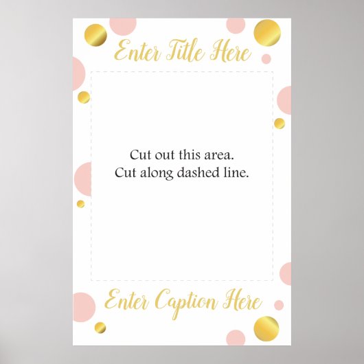 Foto Prop Frame Poster Roze Goud Stippen (Voorkant)